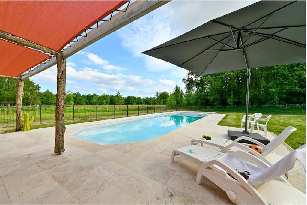 L'Evasion En Pierre Piscine Et Etang Prive Villa Sevremoine Екстериор снимка