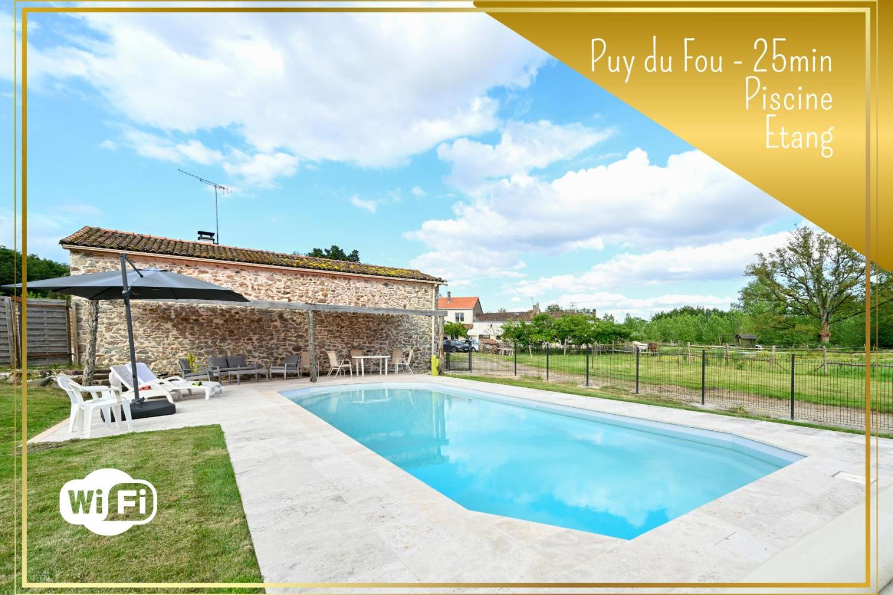 L'Evasion En Pierre Piscine Et Etang Prive Villa Sevremoine Екстериор снимка